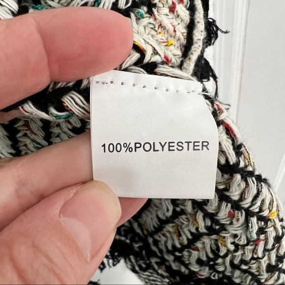 Janice Apparel Waterfall Open Front Fringe Knit Cardigan Sweater NWT - Picture 16 of 16